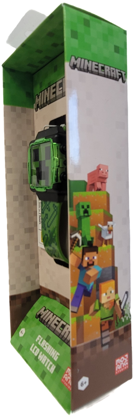 Watch – Minecraft Creeper Face Wristwatch Digital Flashing LCD Light NEW GREEN