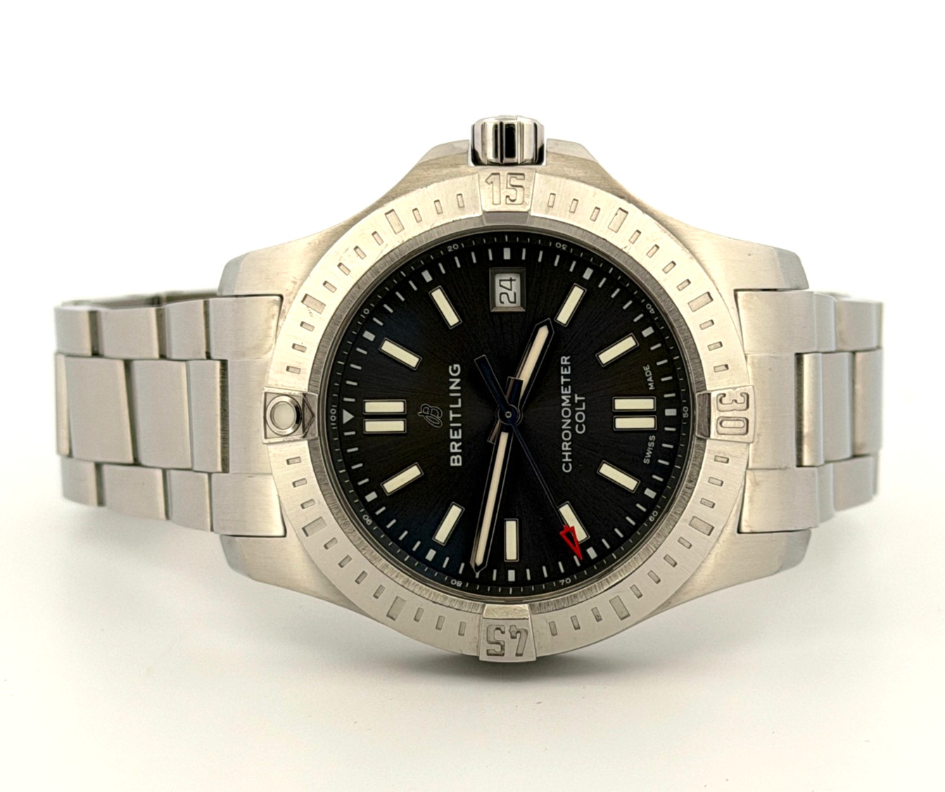Breitling A17313 Chronometer Colt 41mm Gray Dial Automatic Stainless Steel