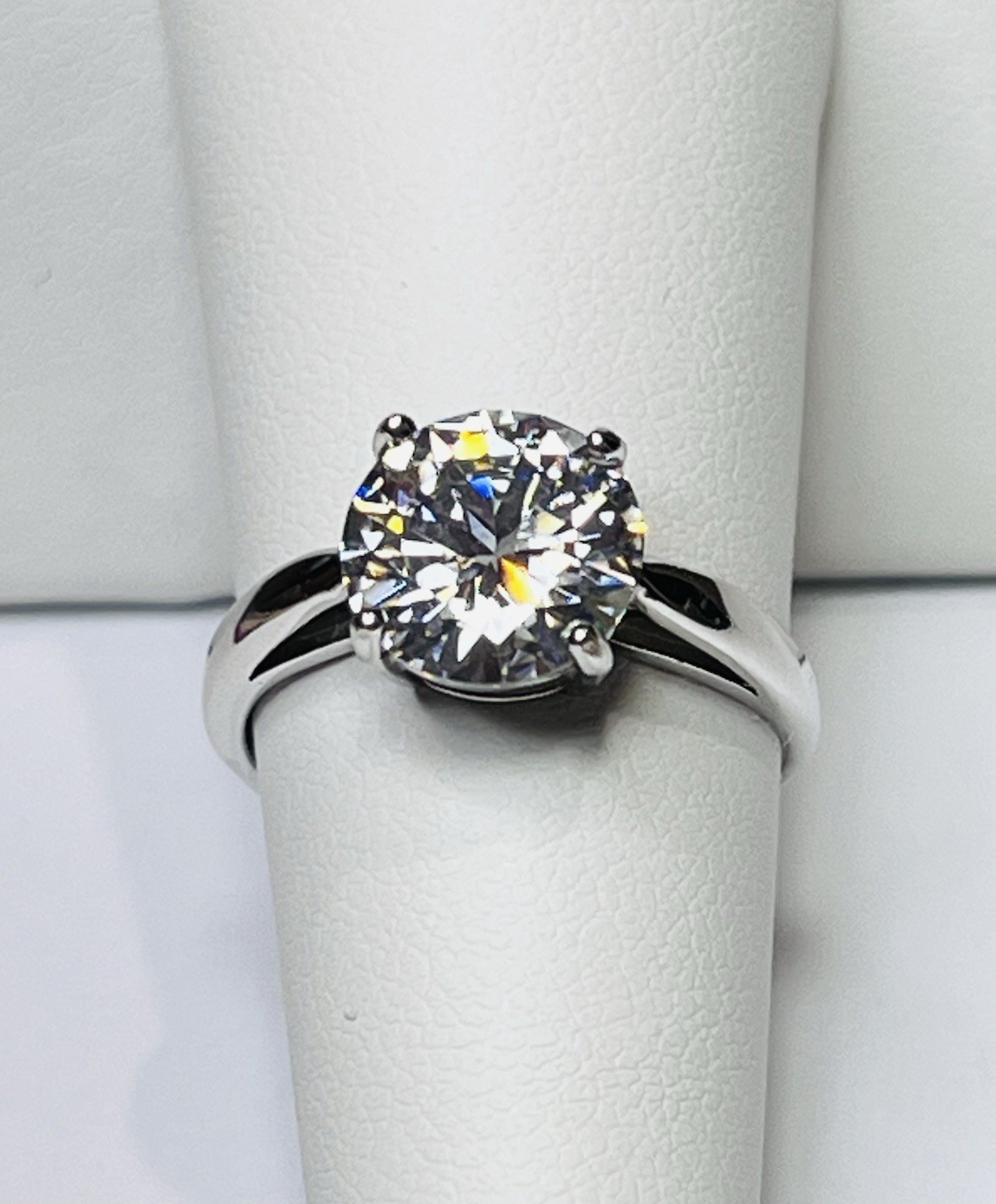 Real 925 Sterling Silver 3.87 CTW VVS1 10mm D Color Moissanite Bling Bling Ring