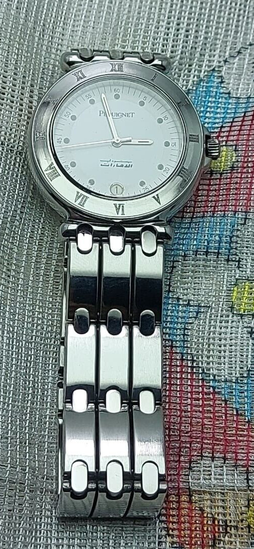 Pequignet Watch U.A.E Gifted Dial All Steel Mens Quartz 37mm Sapphire Crys Swiss