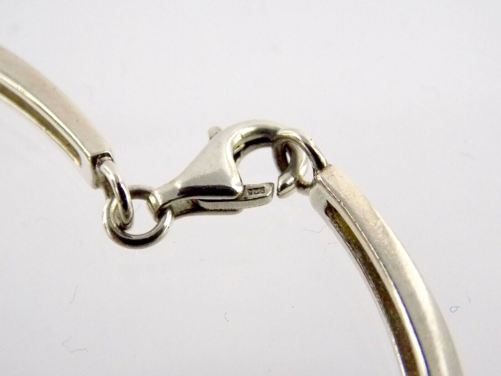 Sterling Silver Multi Color Amber Bangle Bracelet 925 7.75 In 13g Orange Green