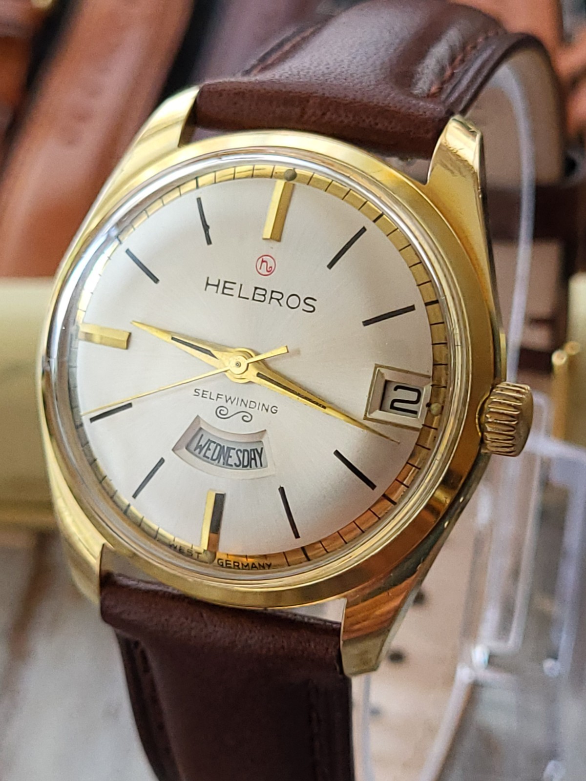 Helbros automatic D/D mens vintage G.P watch (just fully serviced).