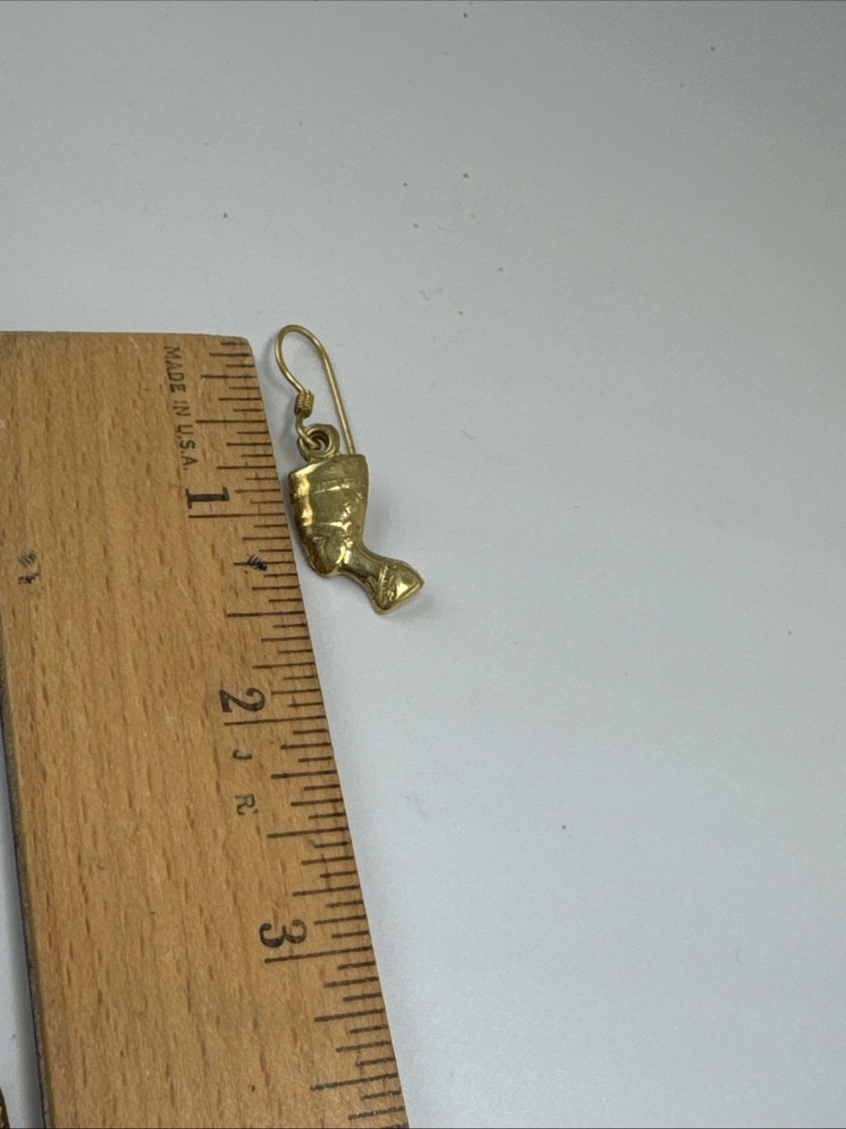Egyptian Revival Queen Nefertiti Gold Plated Earrings Pierced