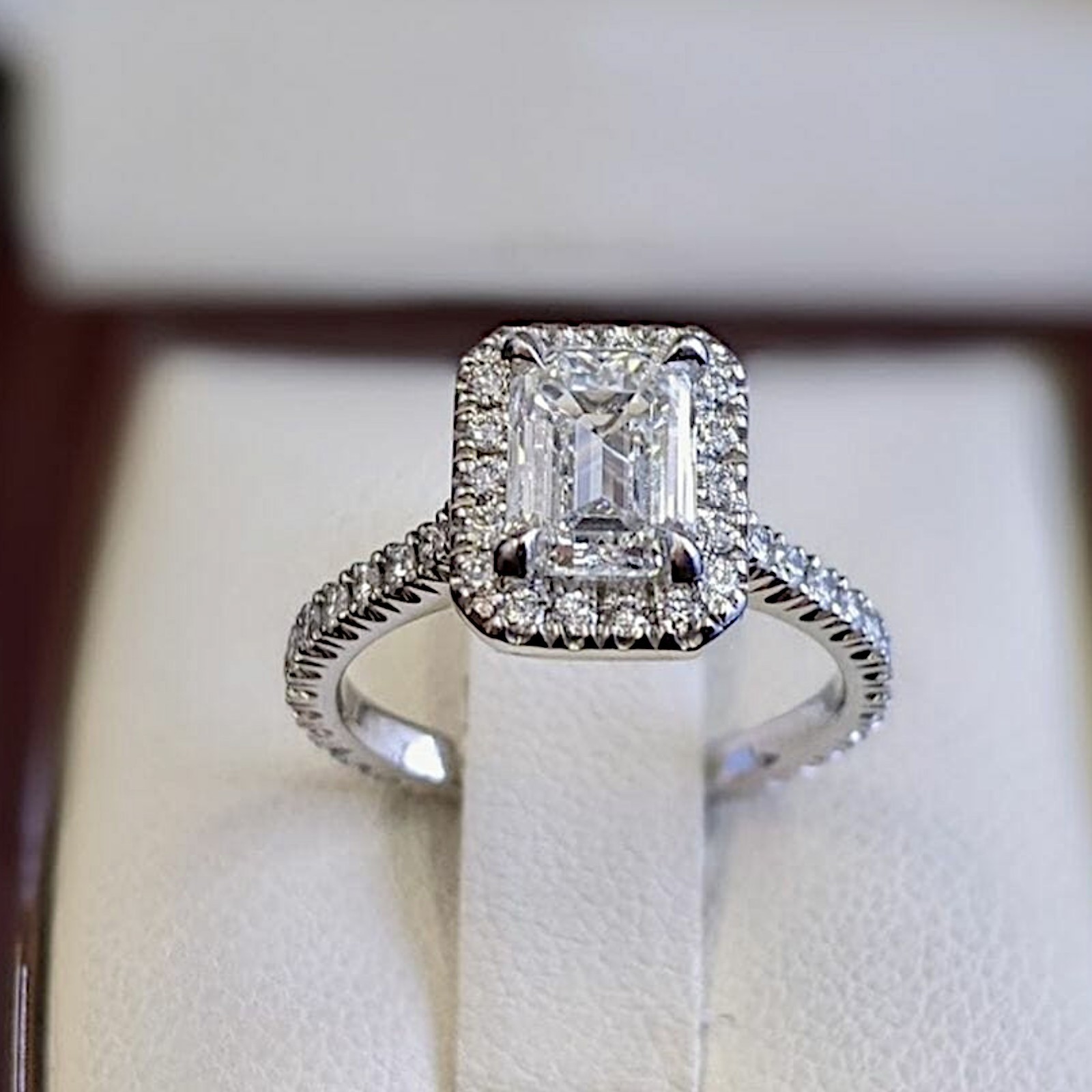 Emerald Cut 2.75 Ct IGI Certified Lab Grown Diamond Wedding Ring 18k White Gold