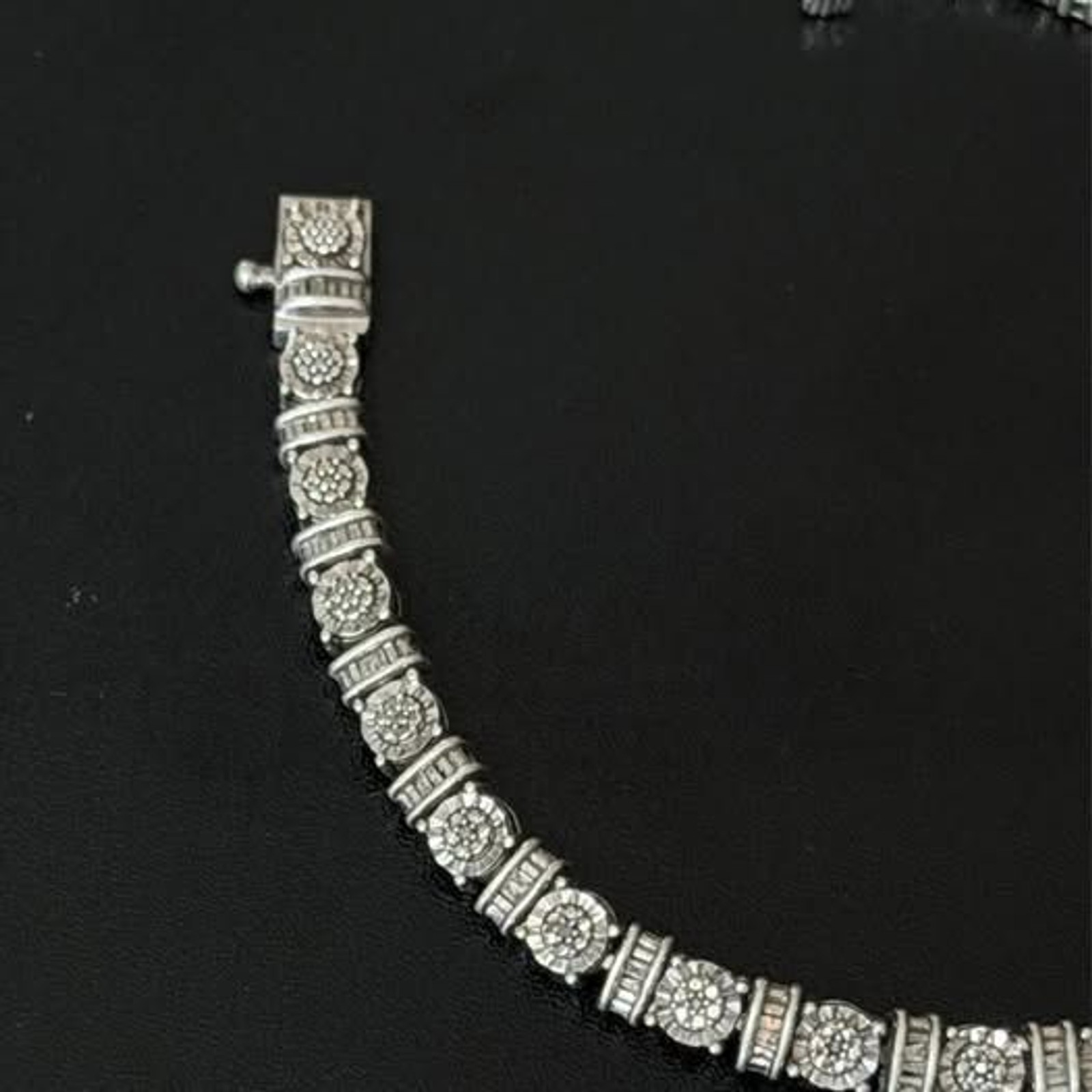 Sterling Genuine Diamond Tennis Bracelet 7.5inch