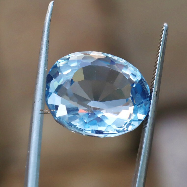 Blue Aquamarine Natural 14-15 Carat loose gemstone Oval Shape Christmas offer