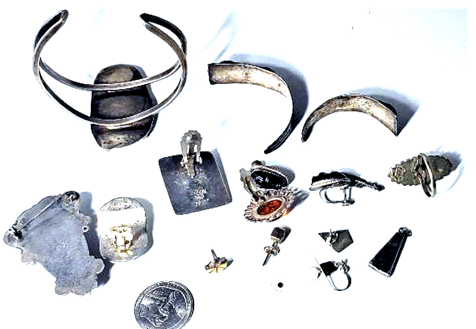 Vtg Sterling Silver SOUTHWEST Mexi Harvey Mixed Wear Repair Harvest Scrap 114 G