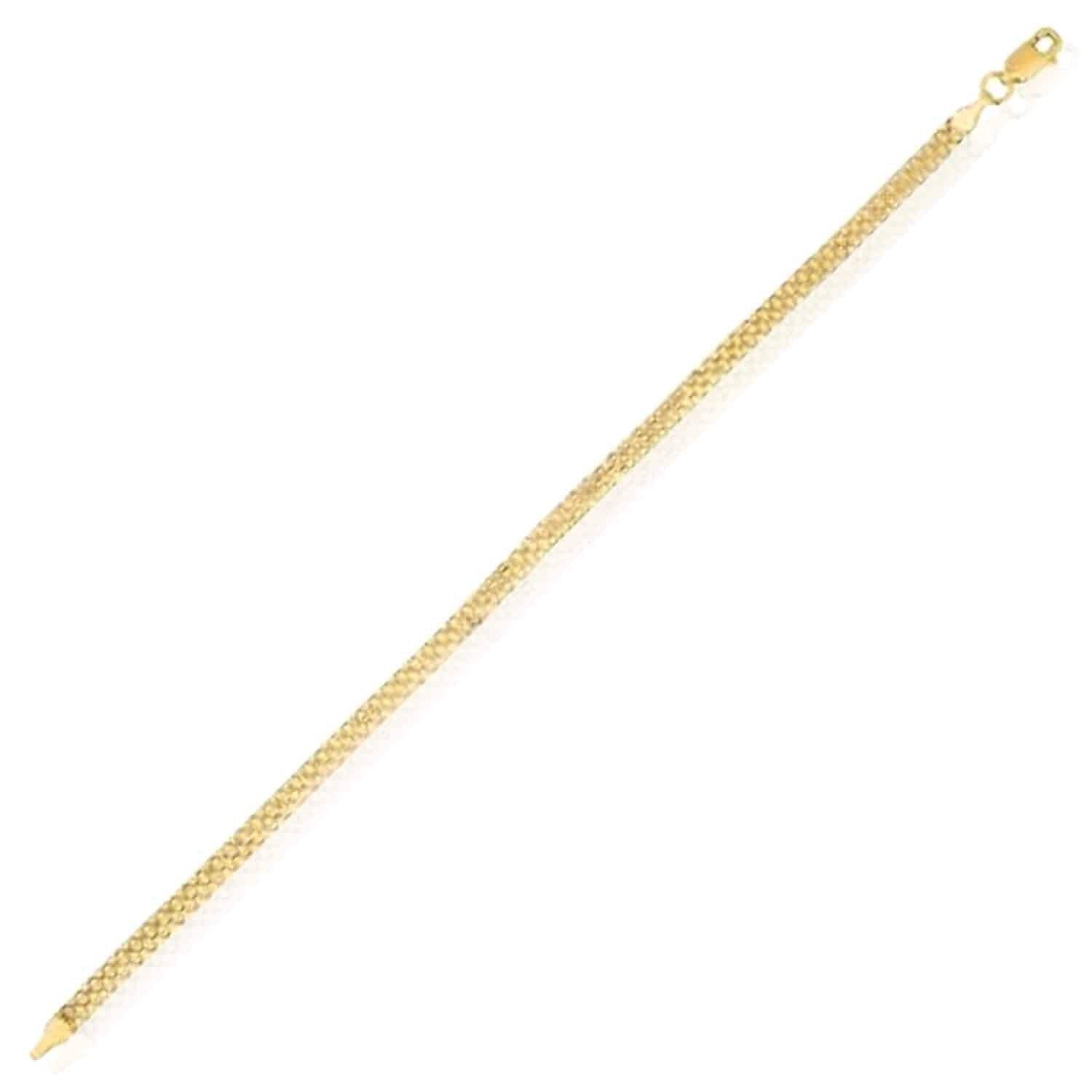 14K Yellow Gold 2.5mm-7mm Bismark Bracelet 7.25″