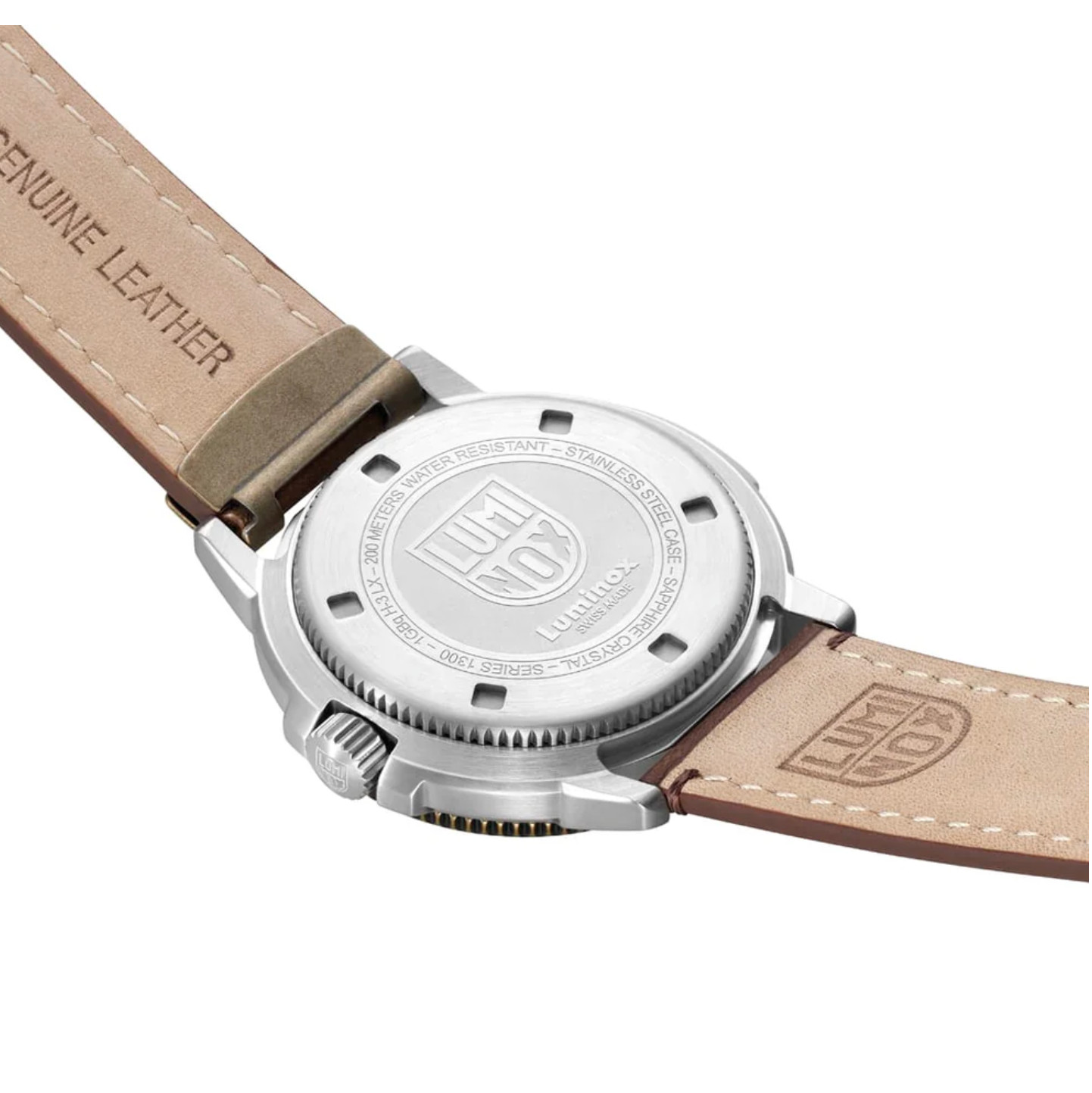 Luminox XL.1301.LG 43mm Swiss Quartz Adventure Leather Sapphire 200M Watch