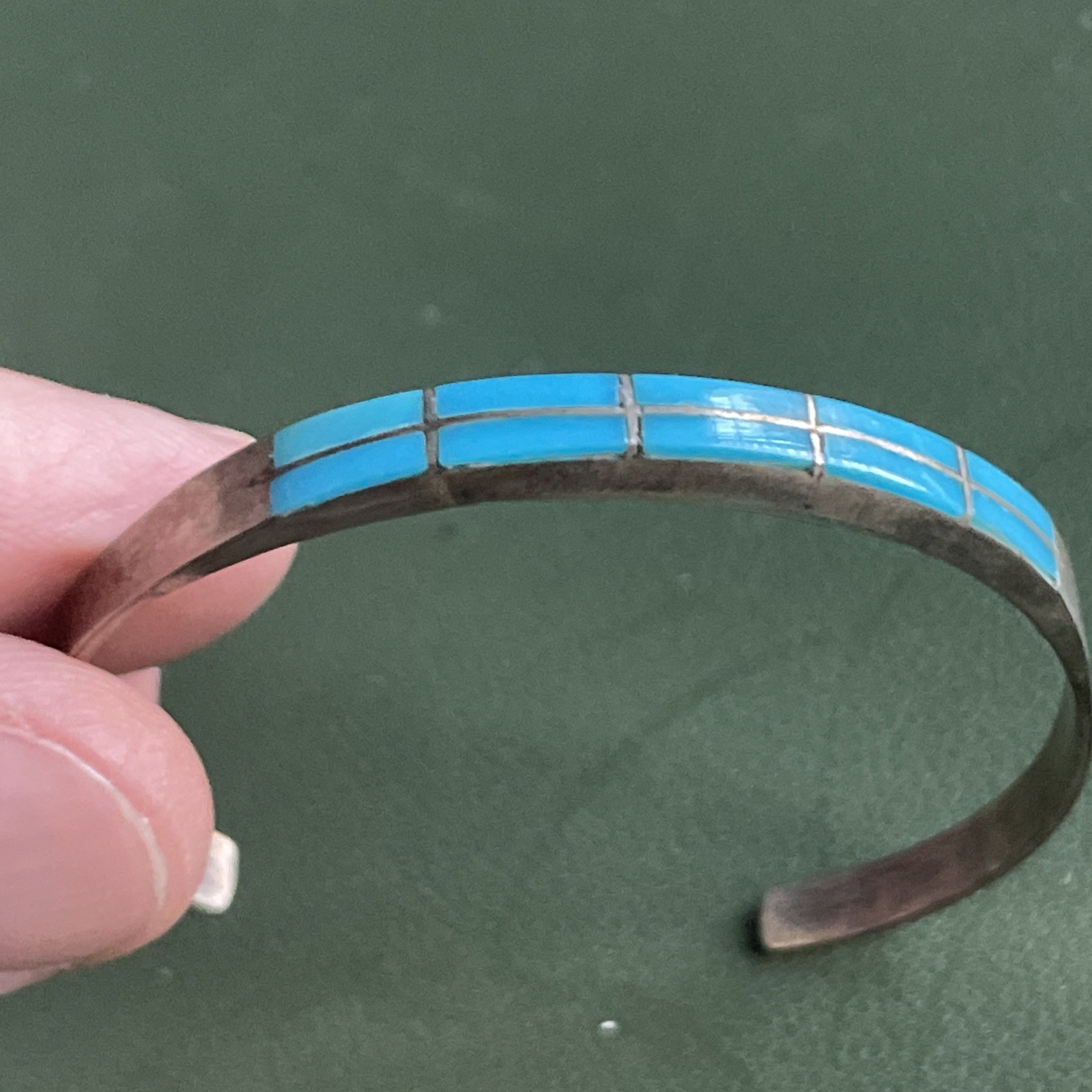 Vintage Sterling Silver Turquoise Jewelry Lot – Bracelet, Rings, Pin – 7 pieces
