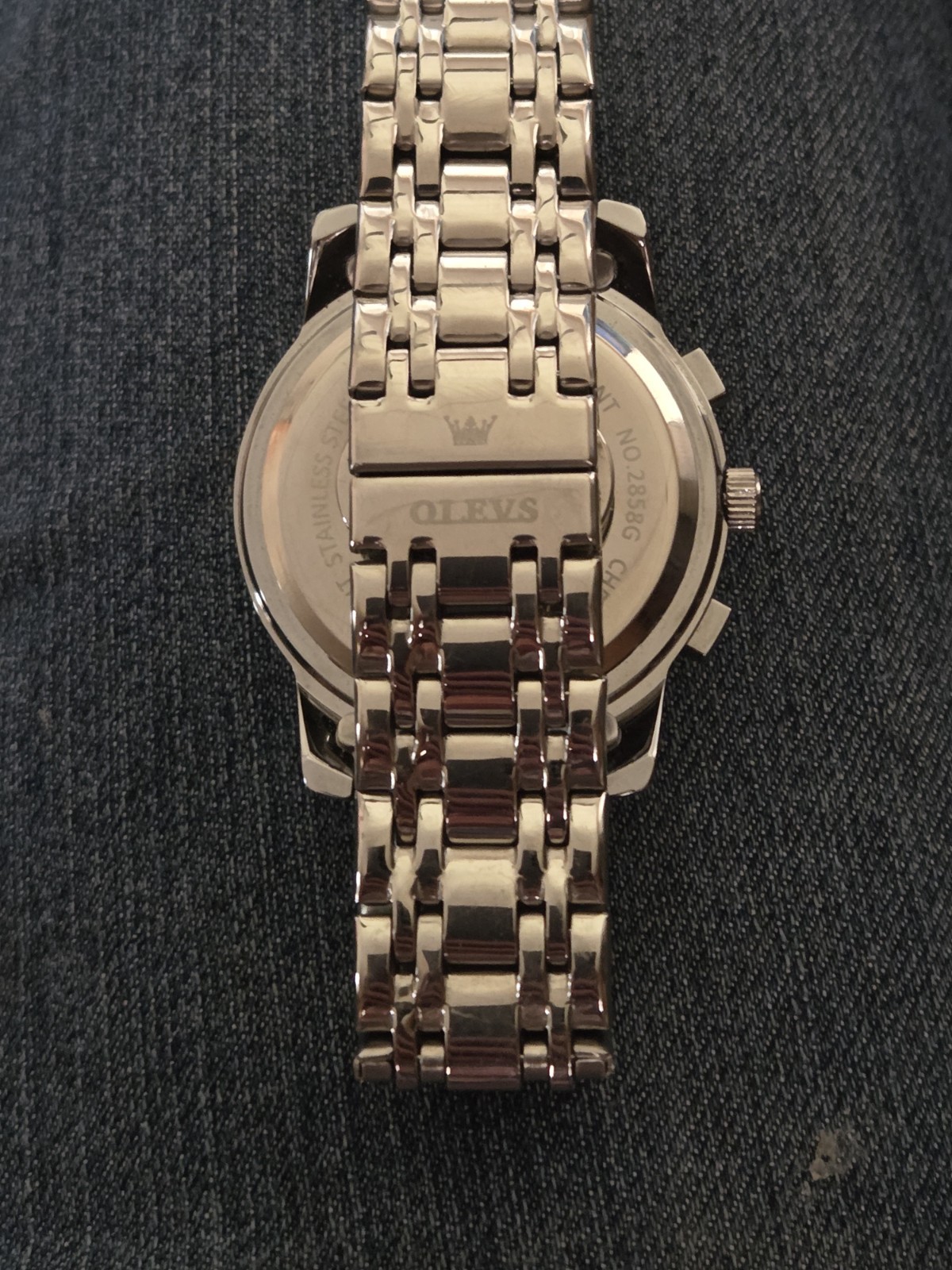 OLEVS Mens Chronograph Watch,Water Resistant, No. 2858G
