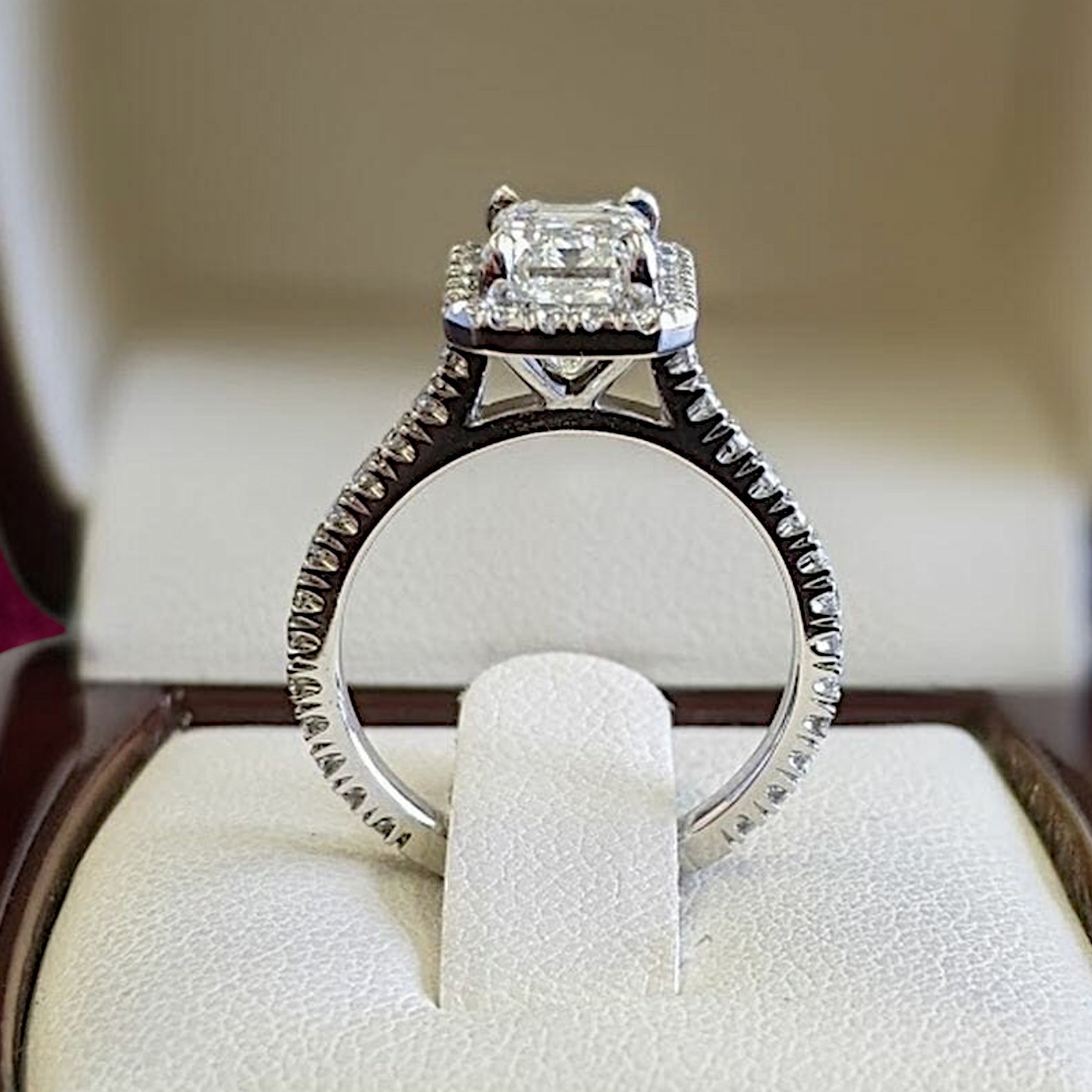 Emerald Cut 2.75 Ct IGI Certified Lab Grown Diamond Wedding Ring 18k White Gold