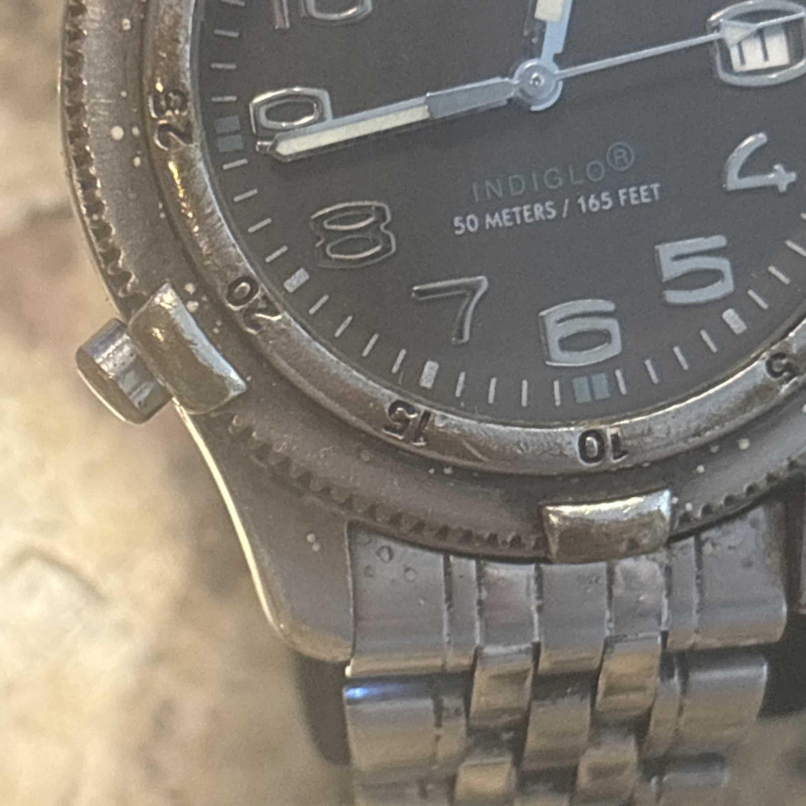 Guess WaterPro Indiglo 50 Meters/165 Feet Quartz Watch Untested & As Is