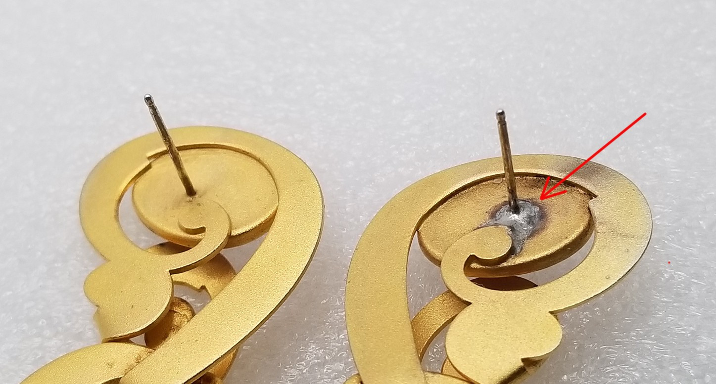 Vintage Gale Rothstein Semi-Precious Stones Gold Plated Dangle Pieced Earrings