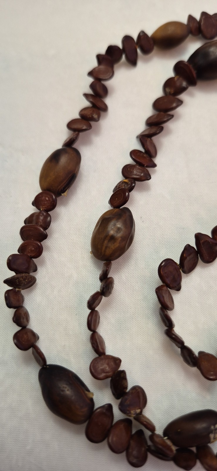 Coffee Bean Necklace. Brown.