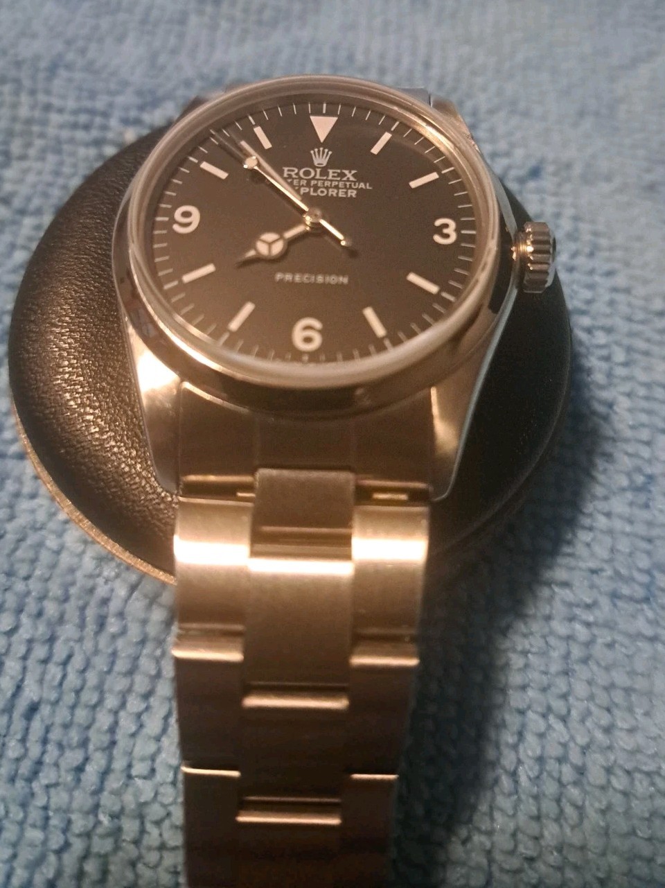 Rolex 5500 Refinished Explorer Dial Vintage Oyster Perpetual Cal 1560 Butterfly