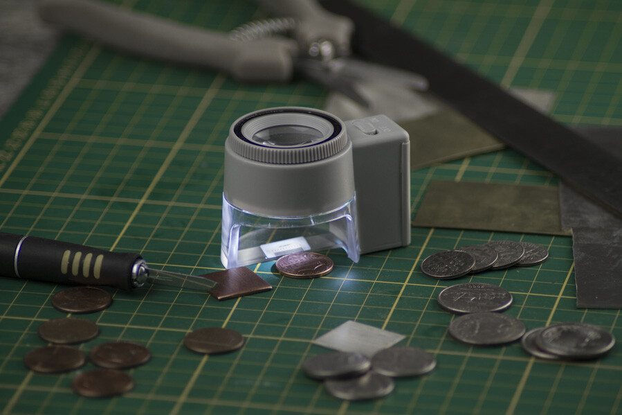 8X Illuminated LED Adjustable Stand Magnifier w/ Scale Magnifying Glass Loupe