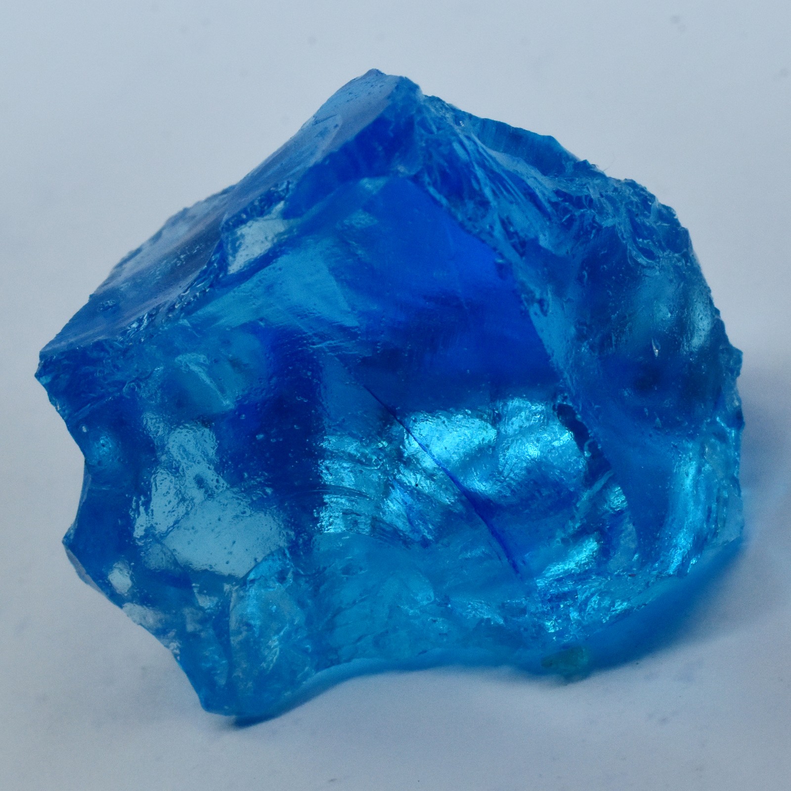 CERTIFIED 124 Ct Blue Sapphire Lab-Created Uncut Rough Loose Gemstone Huge Size