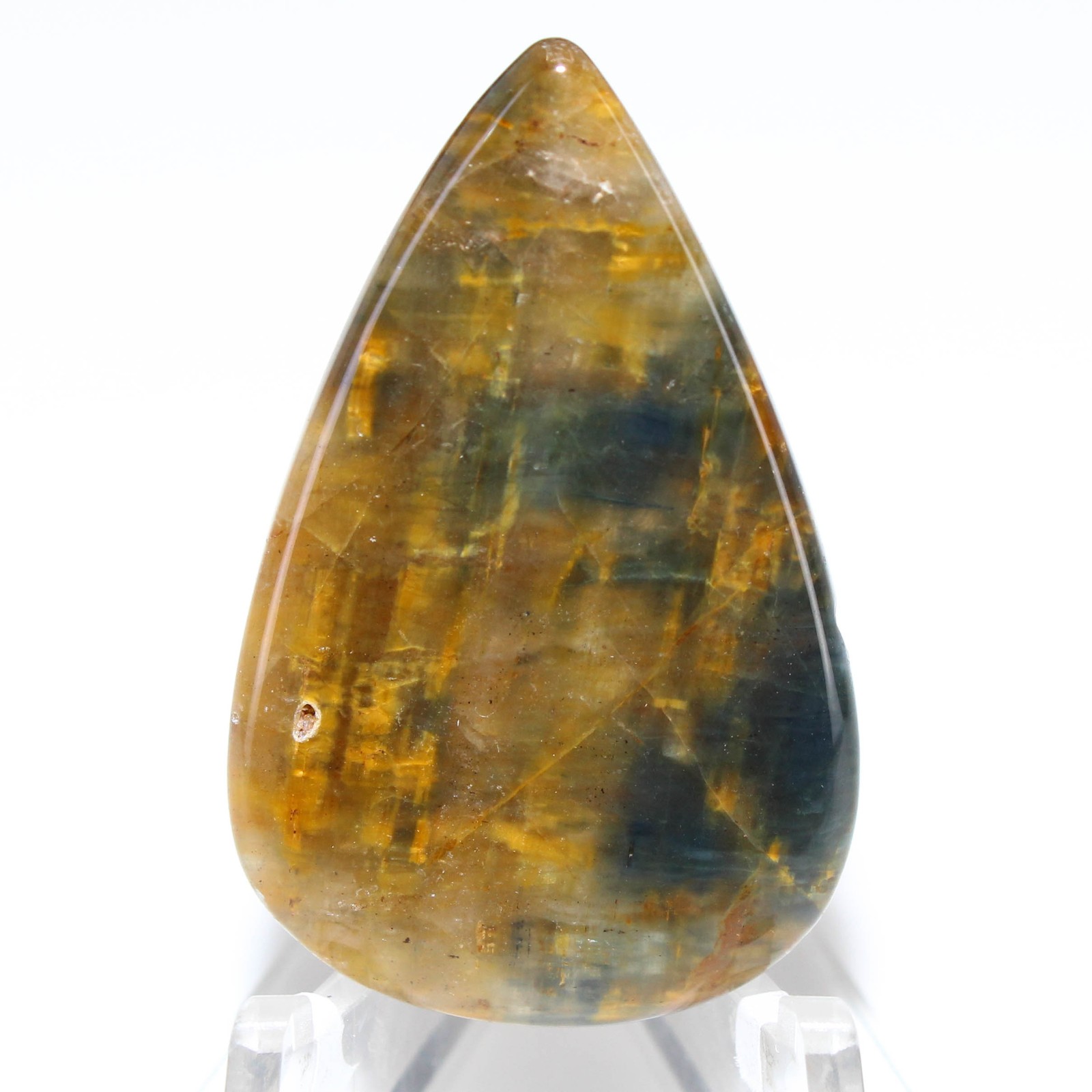 30.80 Ct. AA Nellite Pear Cabochon Loose Gemstone 38x24x4 mm