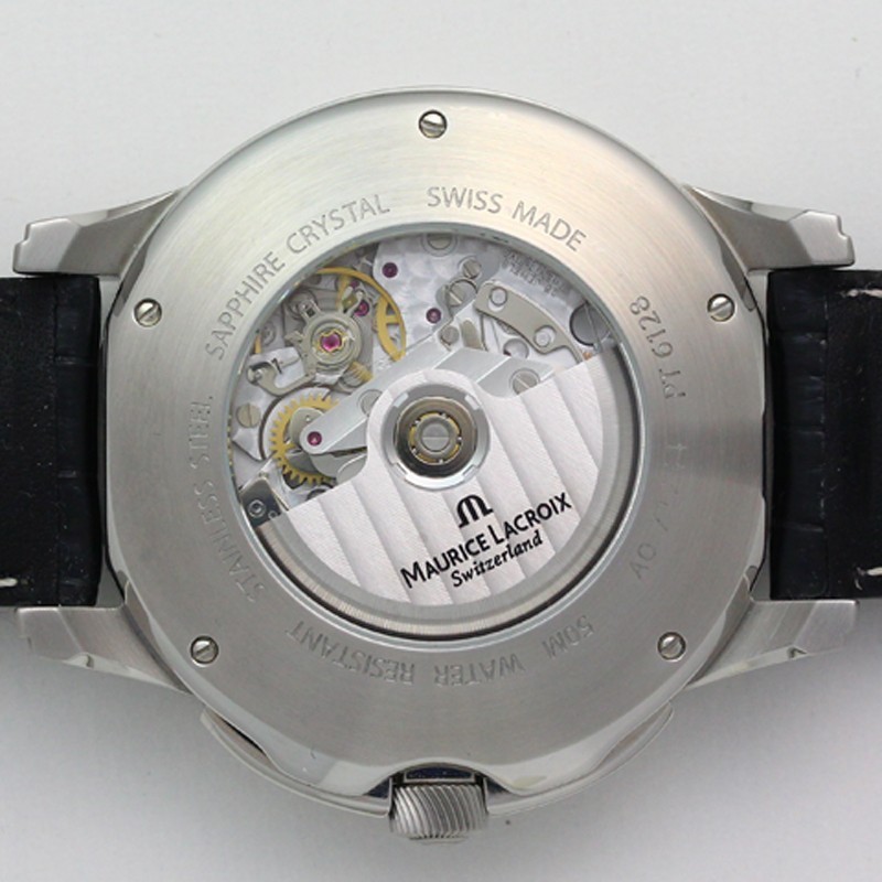 Maurice Lacroix Pontos Chronograph Valgranges PT6128 47mm Steel Wristwatch + Box