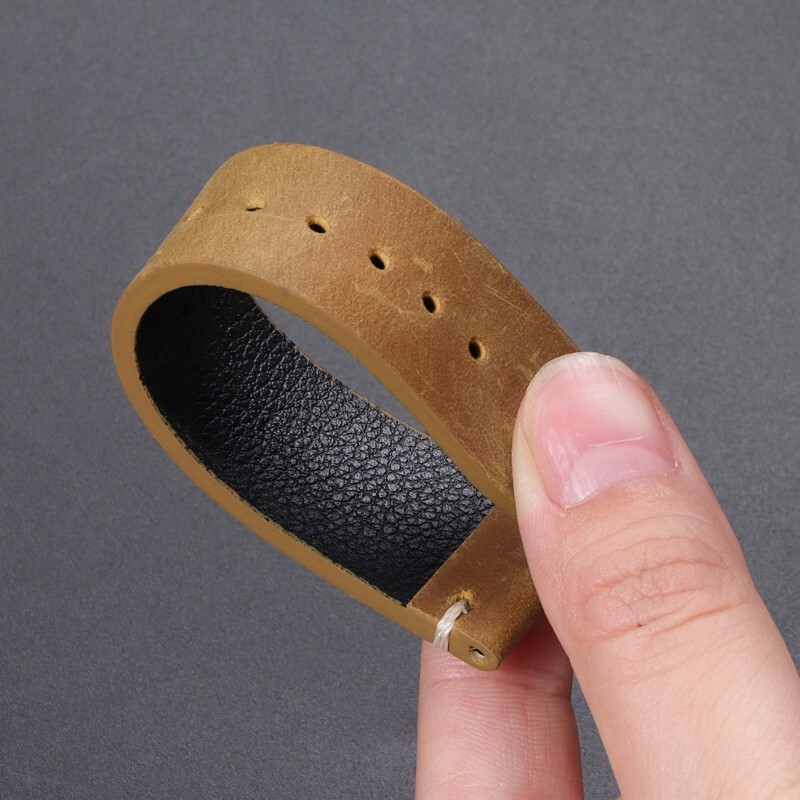 High Quality Genuine Leather Watch Strap Butterfly Buckle Band 18/20/22/24mm