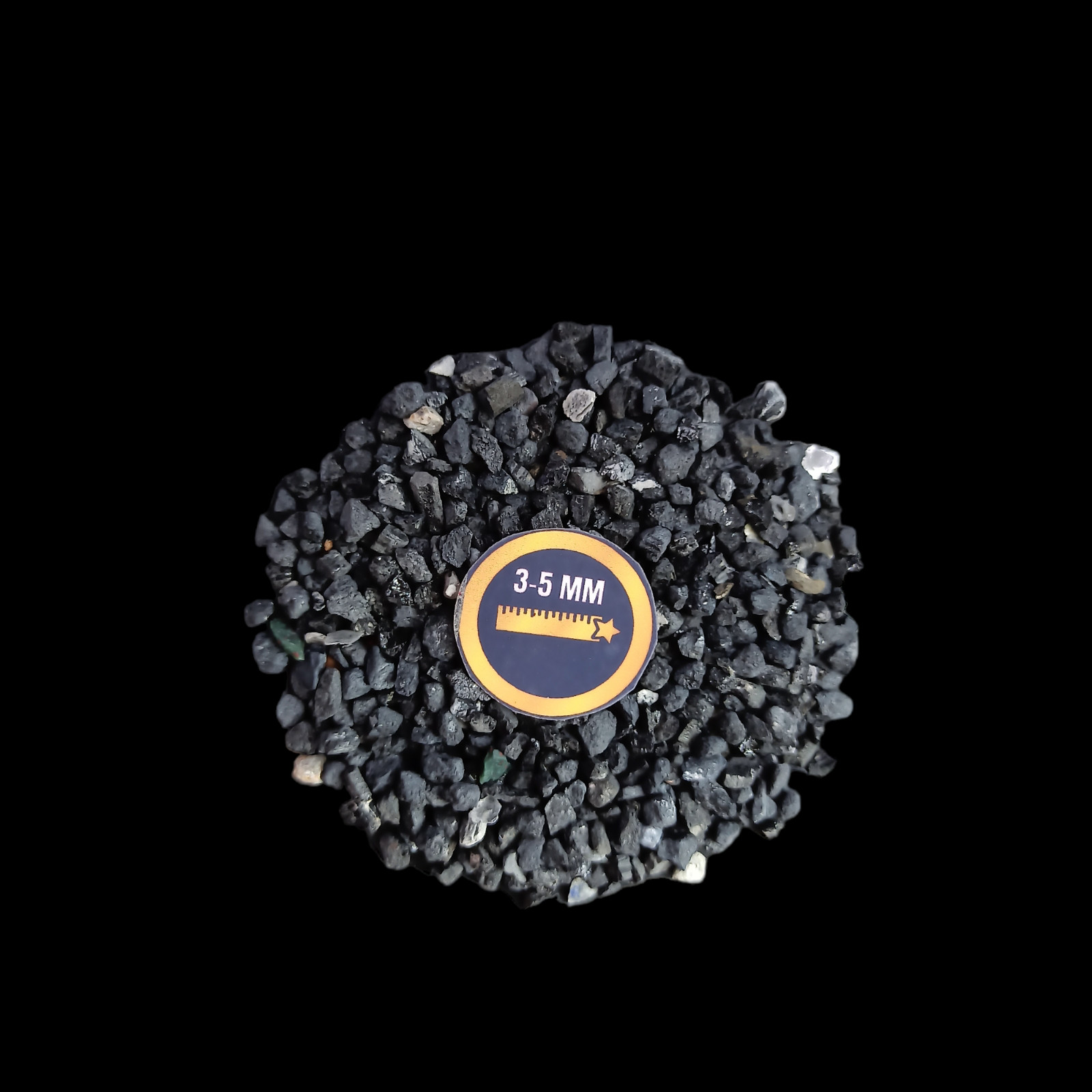 Natural Black Tourmaline coarse Crushed Powder For Massage Use Ring inlay