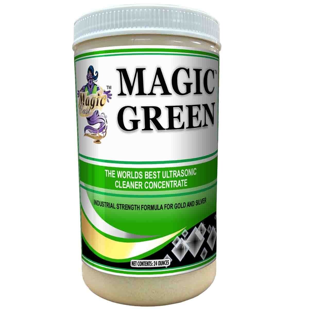 Magic Green Ultrasonic Cleaning Concentrate 24 oz Jewelry Metal Cleaner- 23-3200