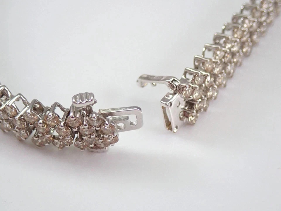 5CT Round Cut Lab Created Diamond Anniversary Bracelet 14K White Gold Plated