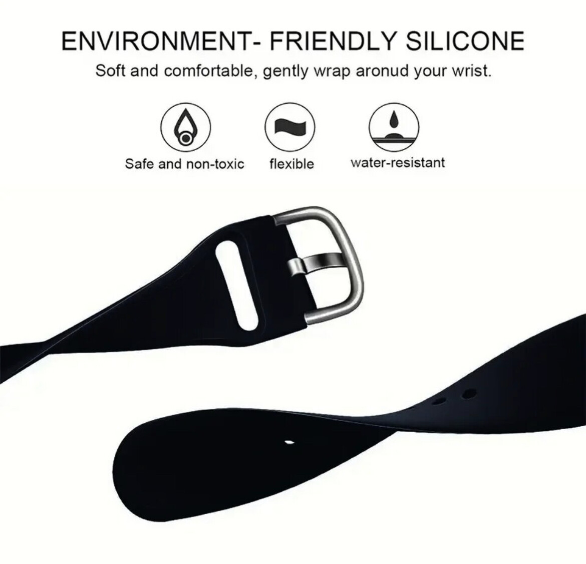 Silicone iWatch Band For Apple Watch Ultra iWatch Series 9 8 7 6 5 SE 44/45/49mm