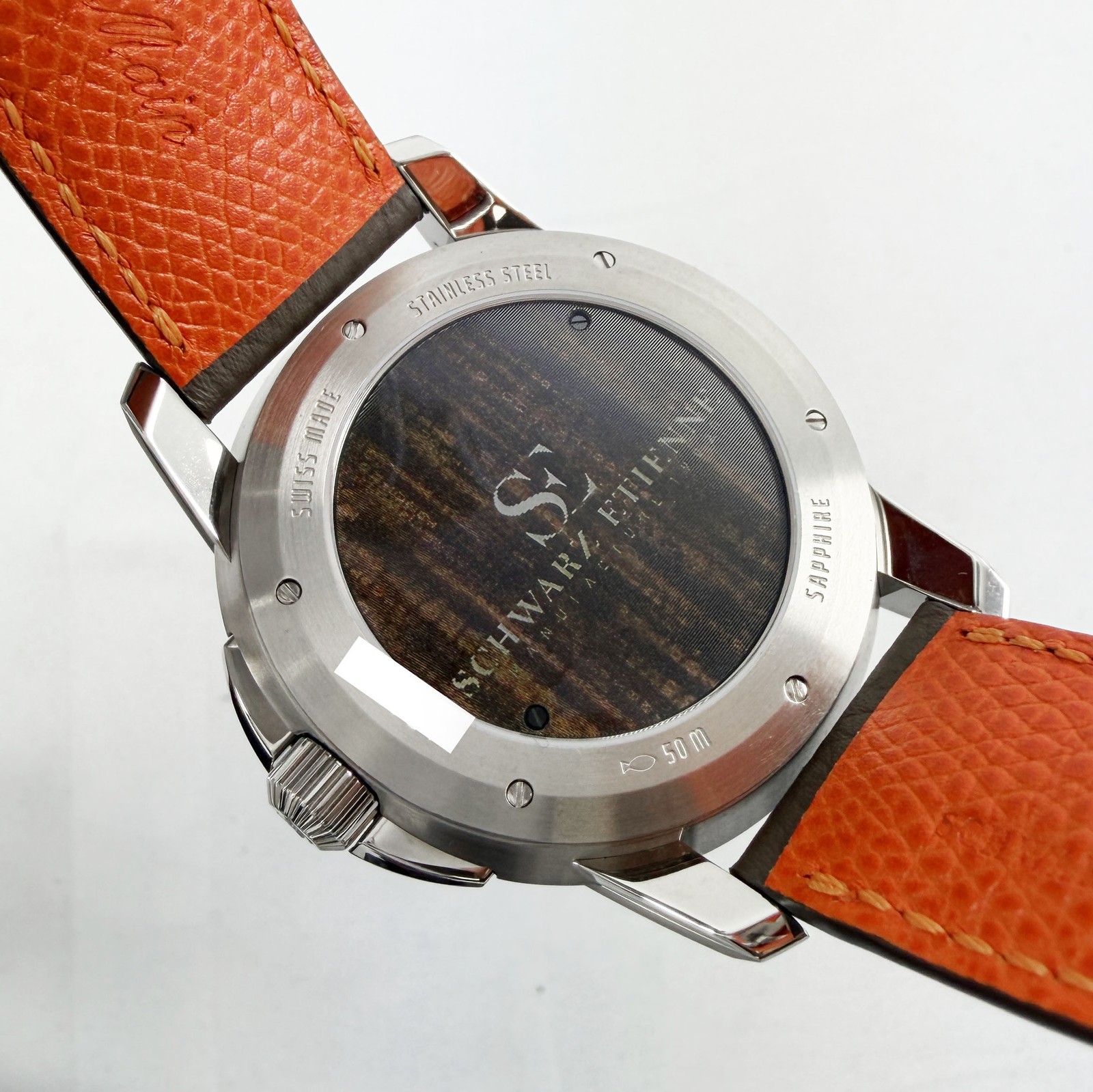 New 2026 Schwarz Etienne Roswell 08 WRW11TJ32SS21AA-D 45MM Brown Steel Box Paper