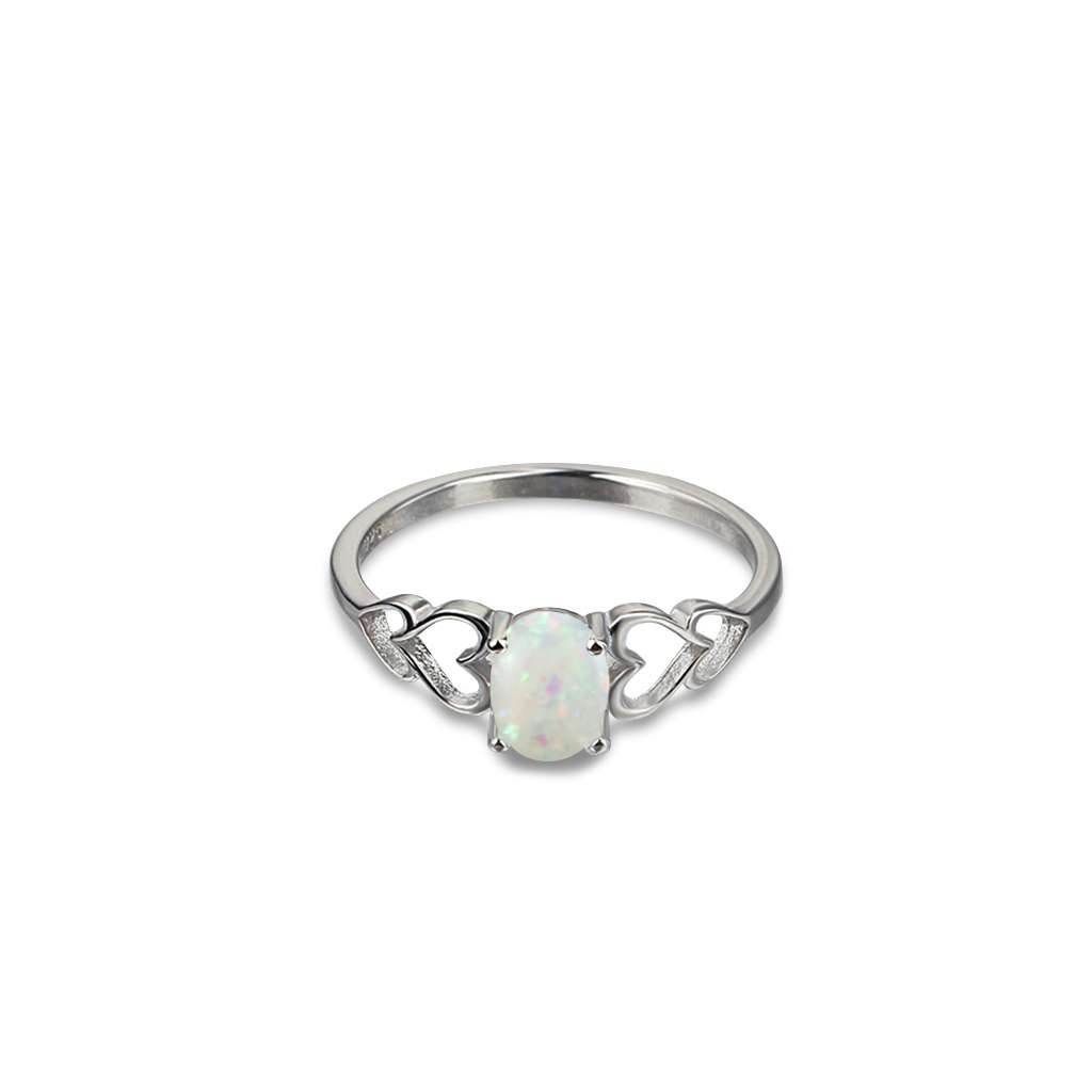 Fashion Oval Cut Opal 925 Silver Rings Jewelry Women Wedding Ring Size 6-10