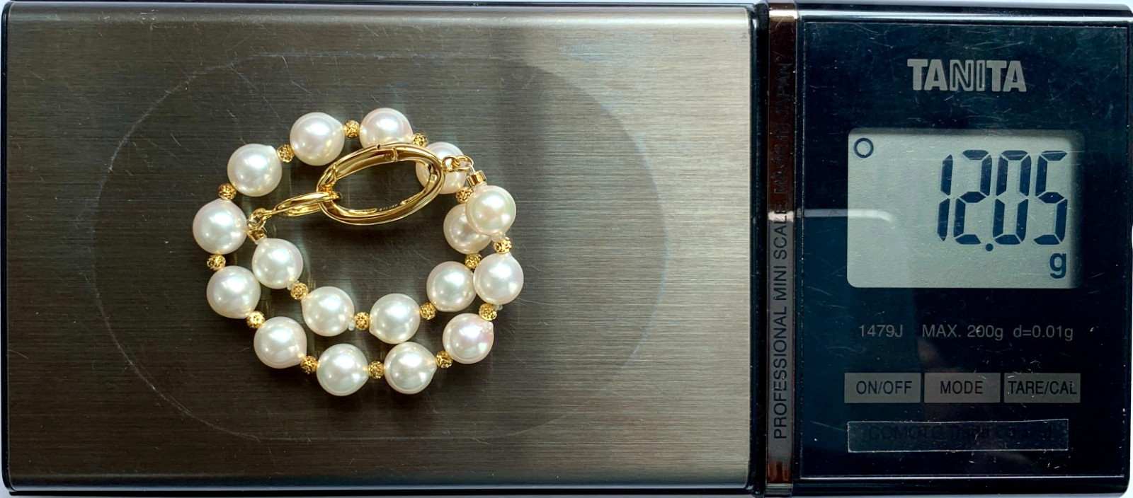High Luster~7.5mm White-Rose Japanese Akoya Pearl Bracelet Sterling Sliver,7.8″