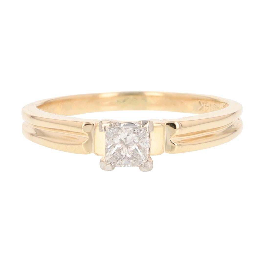 .31ct Princess Cut Diamond Solitaire Engagement Ring 14k Yellow Gold Size 8.25