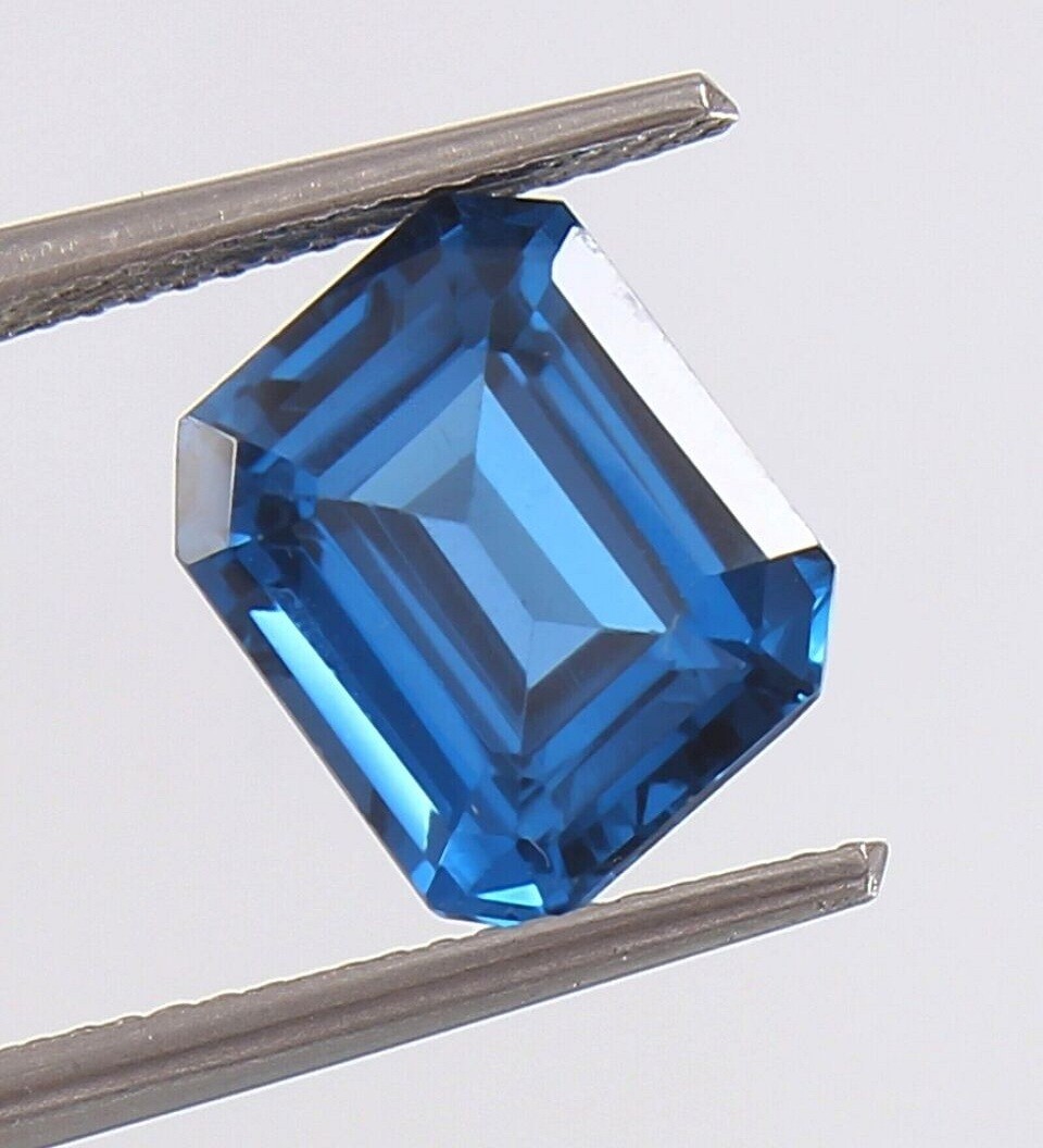 A++ London Blue Topaz Natural 14-15 Ct Radiant Cut Loose EGL Certified Gemstone