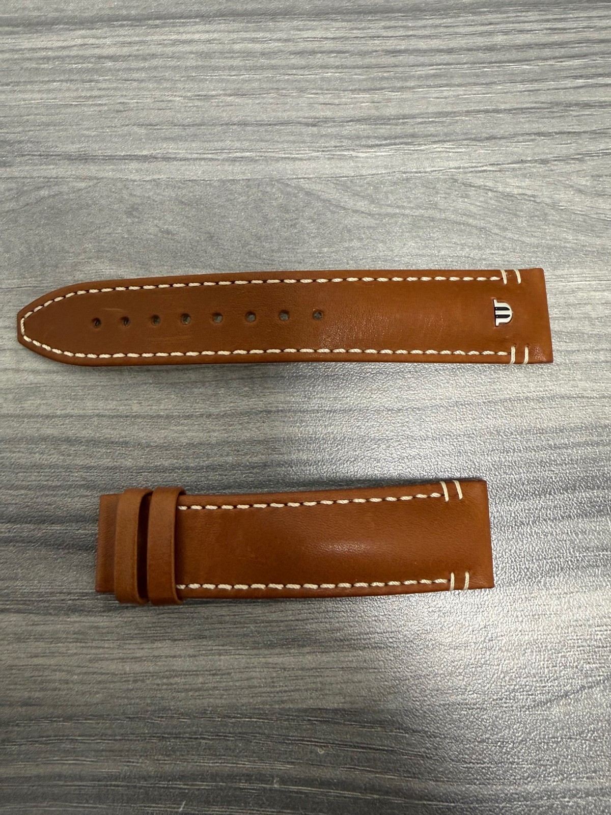 NEW Original Maurice Lacroix Pontos Men’s 20mm Tan Leather Watch Band Strap