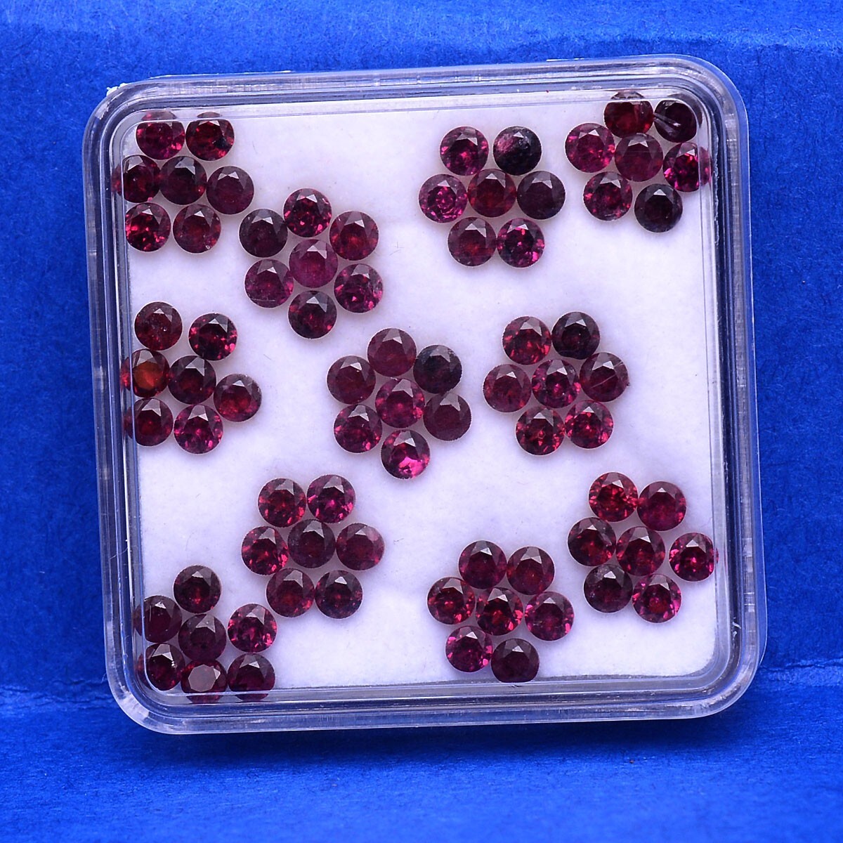 77 Pcs Natural Rhodolite Garnet Top Quality 2.70mm Round Cut Loose Gemstones Lot