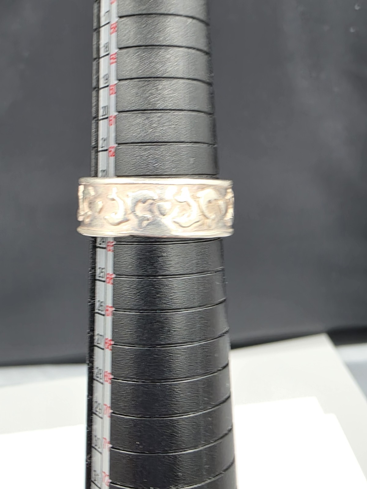 Dolphin Motif Sterling Silver Band RingSize 10.75 Marked Mex