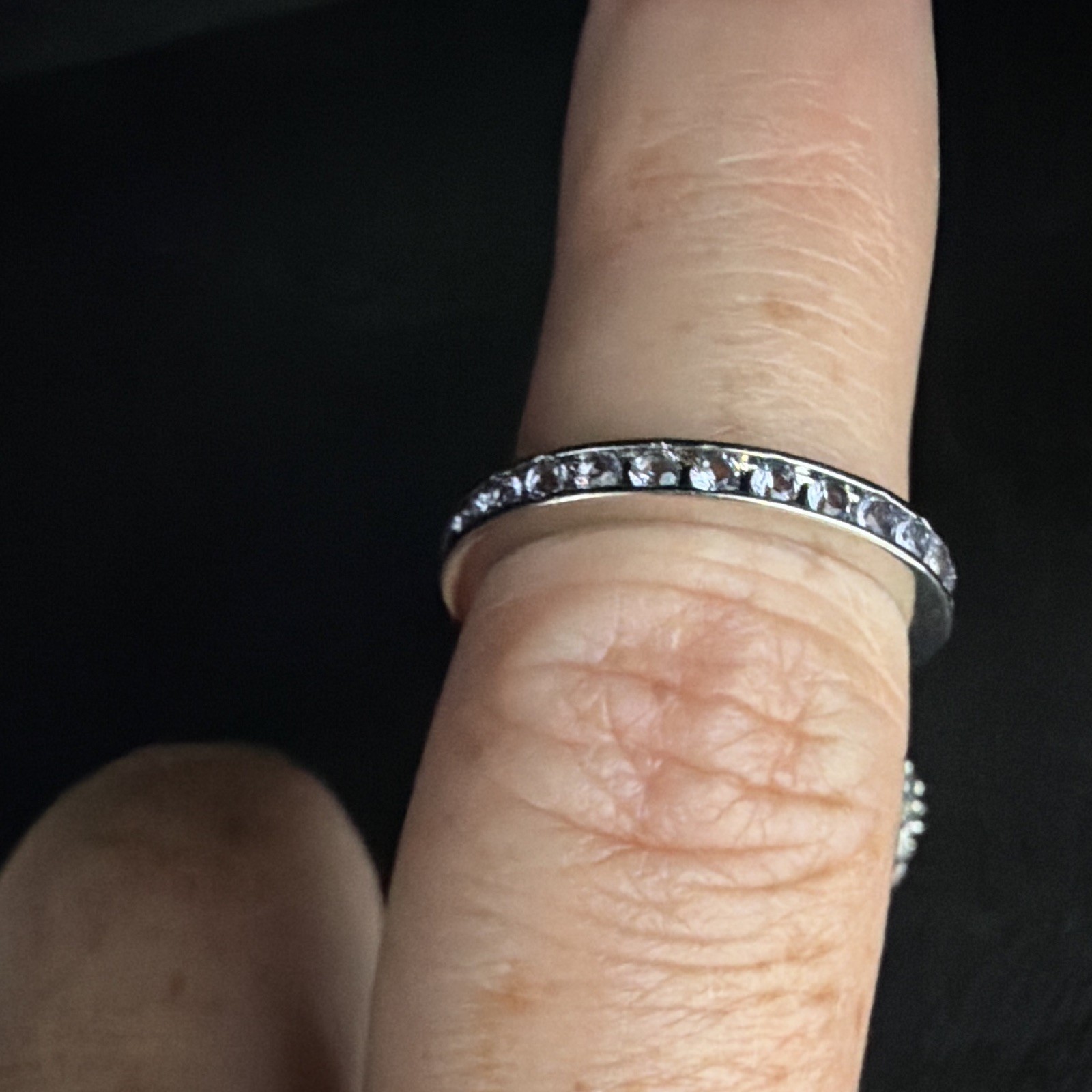 Bomb Party *FARMHOUSE UNICORN* Rhodium Plated Sapphire CZ Pavé Size 9
