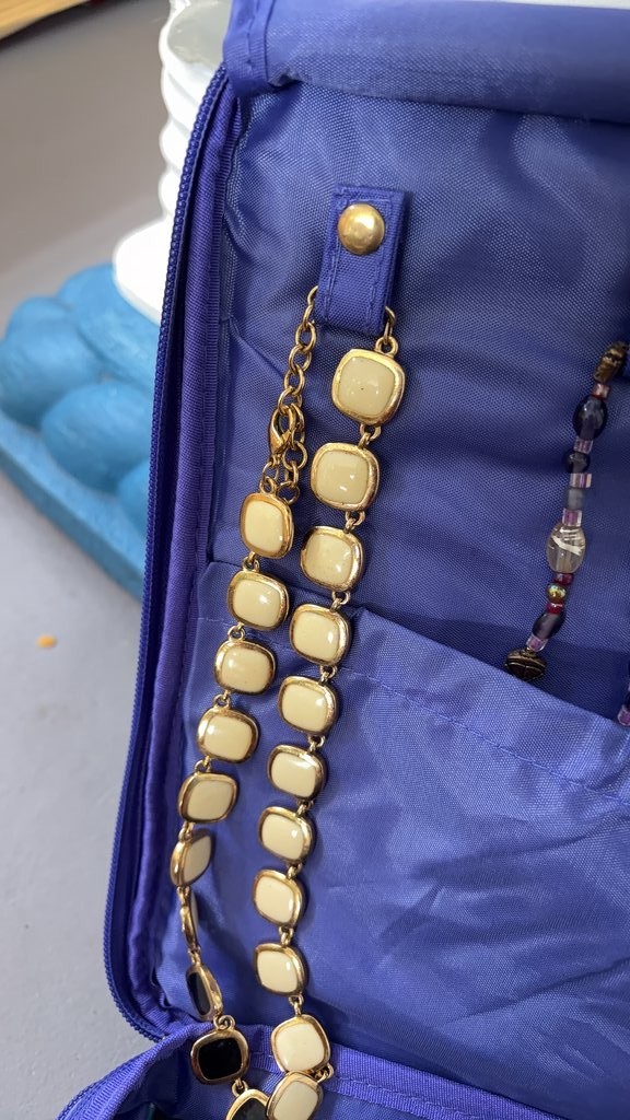 Vintage Gold-Tone and Enamel Link Necklace