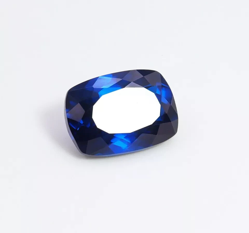 Natural 7.65 Ct Blue Sapphire Cushion Cut Certified Flawless Rare Loose Gemstone