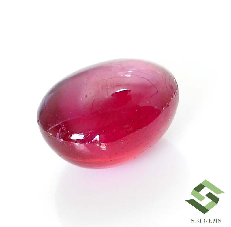 18.50×15.50 mm Natural Ruby Oval Cabochon 36.80 CTS Mozambique Loose Gemstone GF