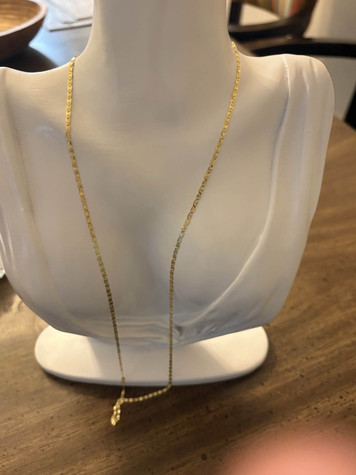 24 inch Sterling 925 Valentino 2.0mm Gold-over Chain Necklace, 3.5 grams