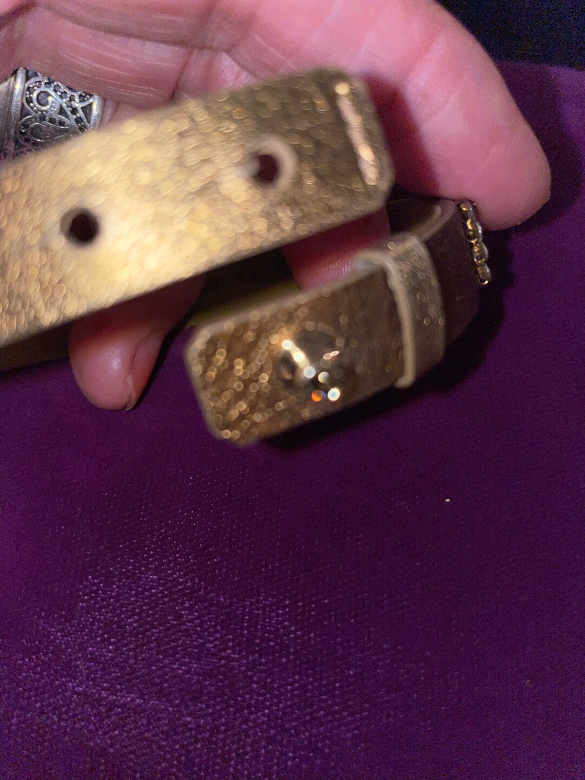 SWAROVSKI WRAP Bracelet ALCANTARA WITH CRYSTAL METALLIC CHAMPAGNE SWAN MARK NEW