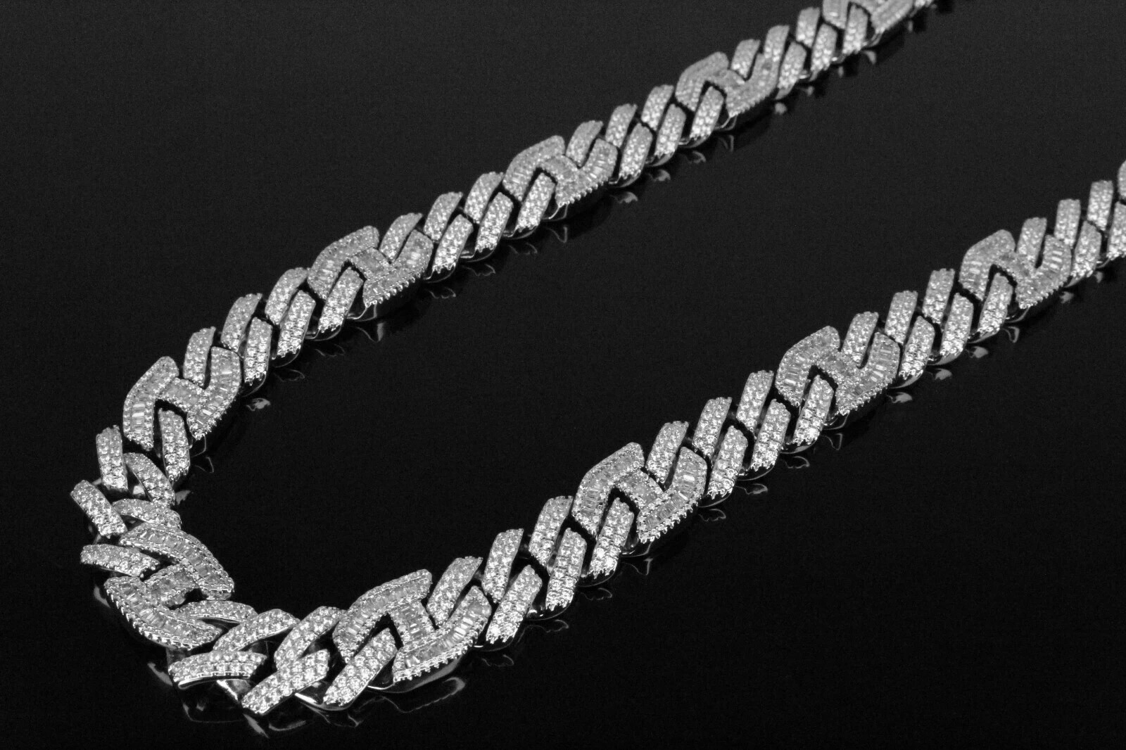 14k STAMPED 14mm FIGARUCCI Chain Necklace 80.6ct Sim VVS1 Diamond 200g+ MASSIVE!