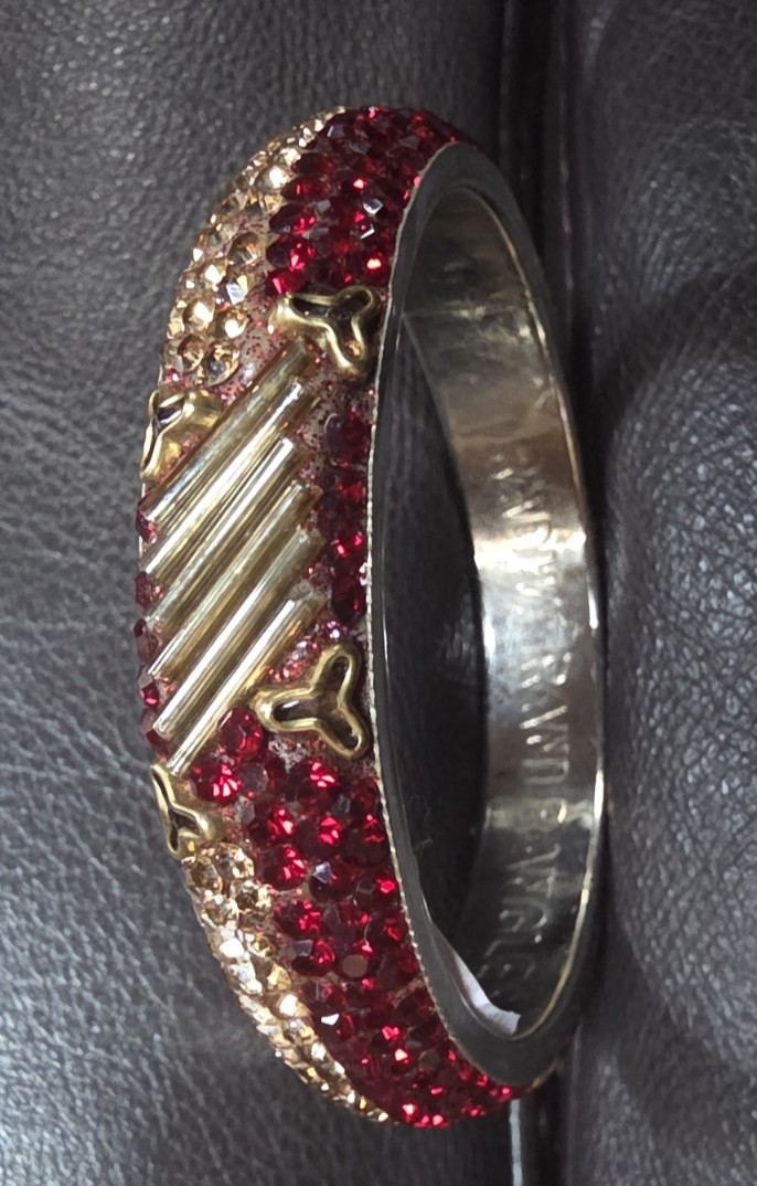 Red Enameled Bangle Bracelet by Rani NWOT