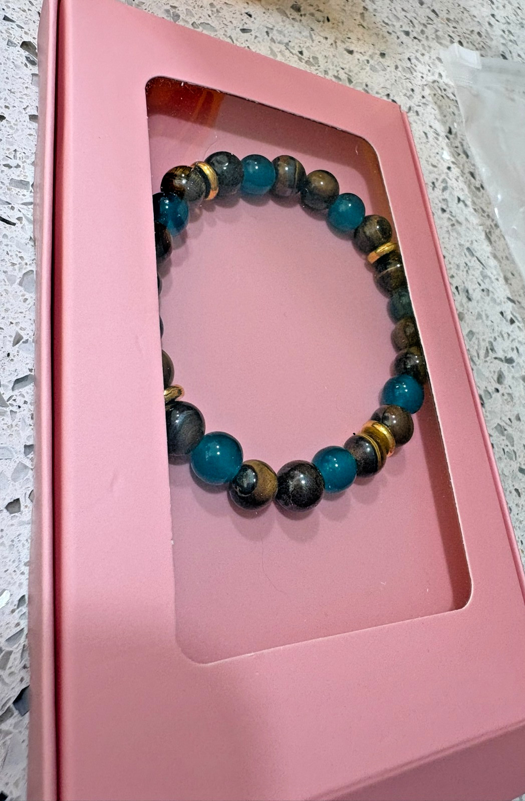 Crystal Ladies Beaded Stretch Bracelet – Citrine, Blue Aventurine & Tiger’s Eye