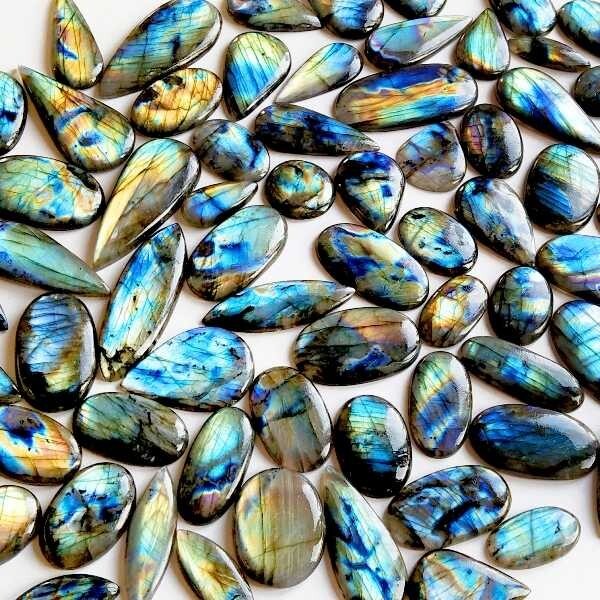 15-30MM Multi Labradorite Mix Shape Cabochon Loose Gemstone Lot for Jewelry
