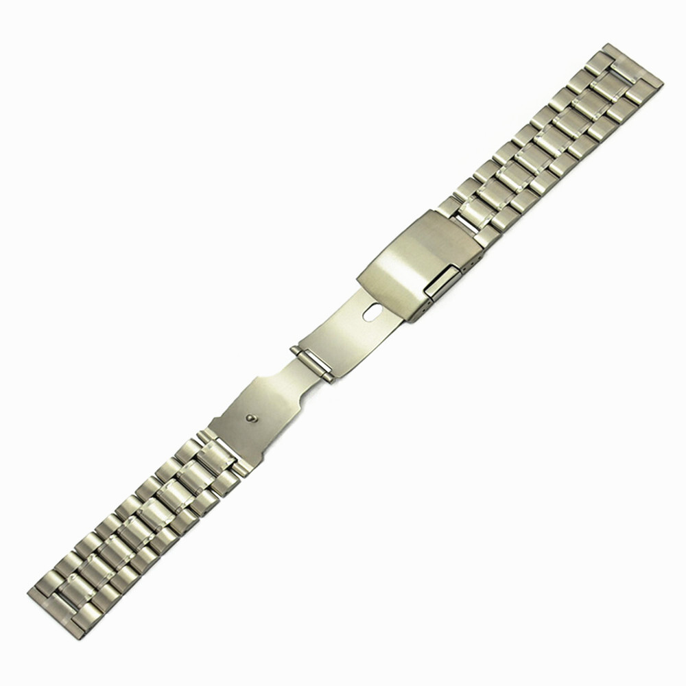 Men’s One-Piece Pure Solid Stainless Steel Watch Strap Band 16 18 20 22 24 26mm