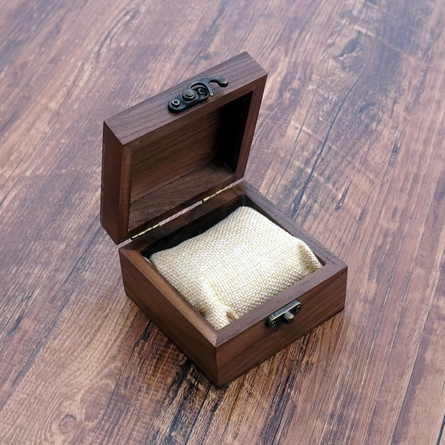 Walnut Wood Storage Box for Jewelry Watches Crafts Keepsake Gift