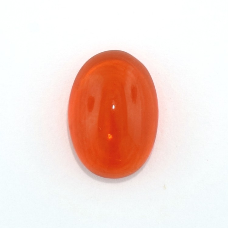 MEXICAN FIRE OPAL 15 x 10.6 MM OVAL CABOCHON ALL NATURAL BEAUTIFUL COLOR F-5413